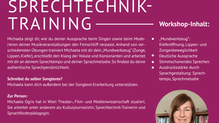 Sprechtechnik- und Moderations-Training mit Michaela Ogris