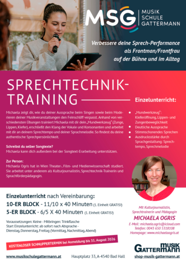 Sprechtechnik- und Moderations-Training mit Michaela Ogris
