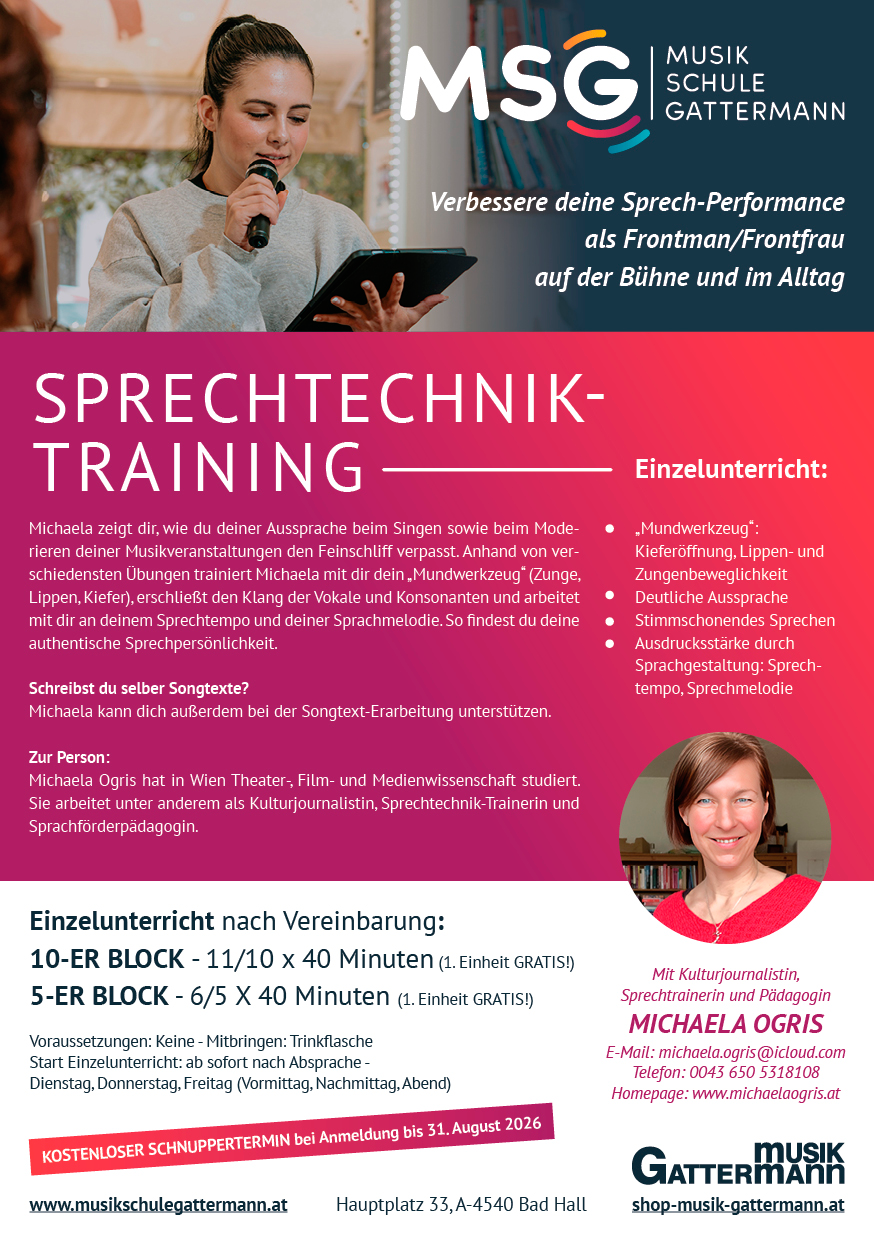 Sprechtechnik- und Moderations-Training mit Michaela Ogris
